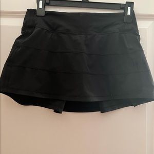 Black Lululemon Pace Revival Tennis Skirt